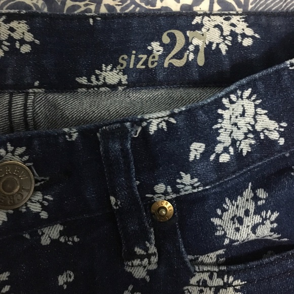 J.Crew  Matchstick Floral print jeans. Sz 27 VGUC - Picture 4 of 8